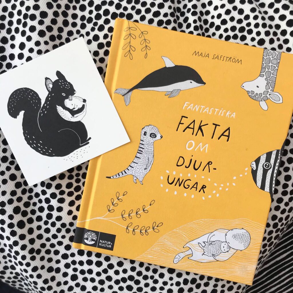 Boktips för barn. "Fantastiska fakta om djurungar" av Maja Säfström. Faktabok. Presenttips.