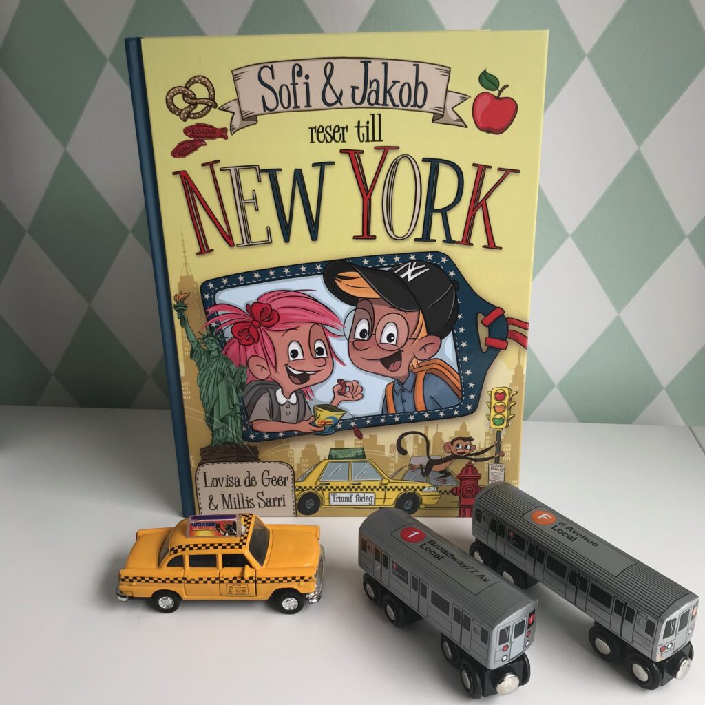 Boktips för barn. Sofi & Jakob reser till New York av Lovisa de Geer och Millis Sarri. 