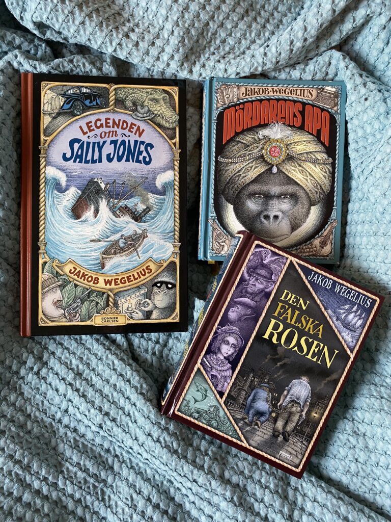 Boktips: Legenden om Sally Jones, Mördarens apa och Den falska rosen. Högläsningsäventyr i världsklass!

